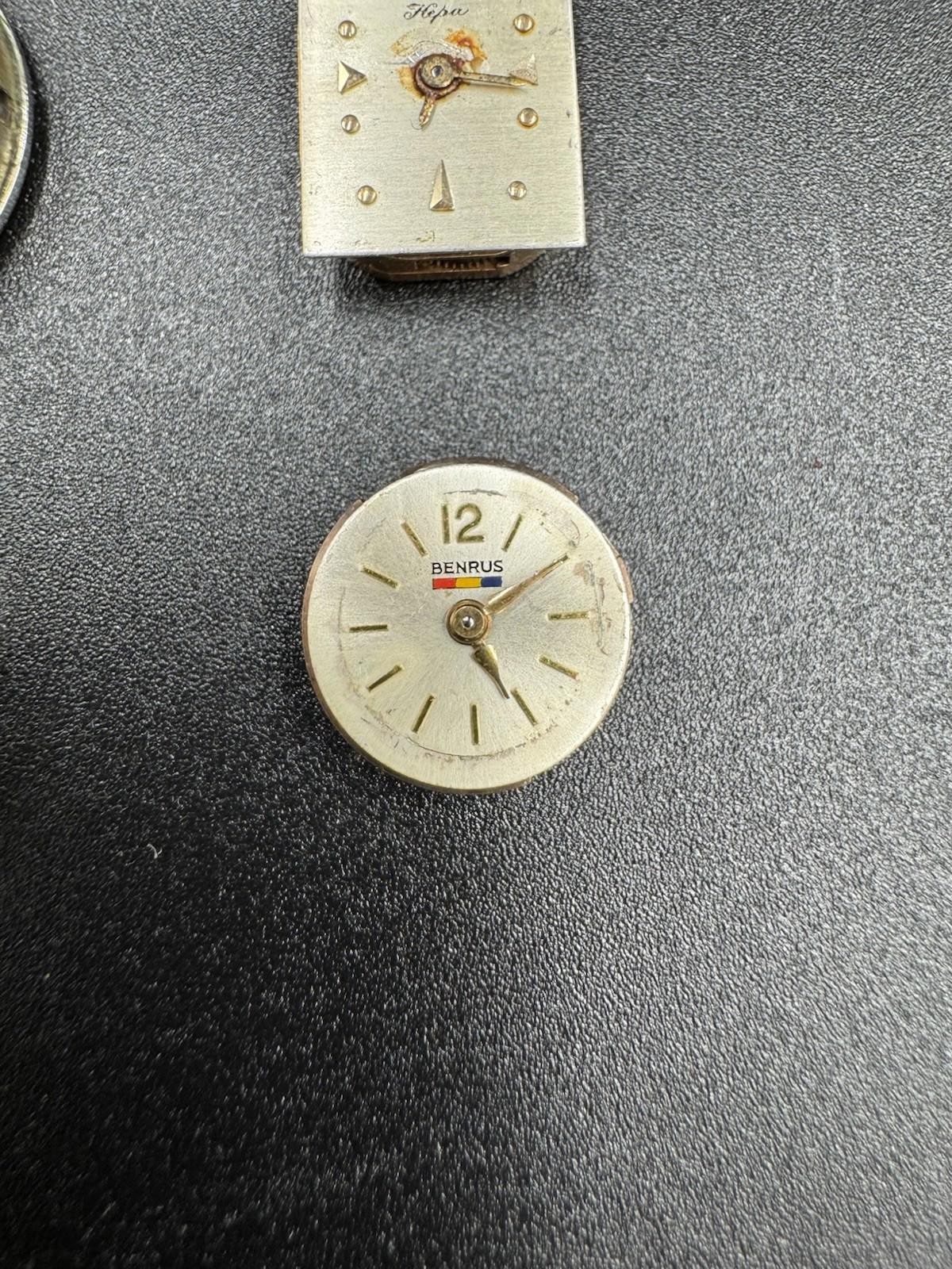 Watch Movements Lot of 4 Hamilton Benrus Riviera Hoga 17J