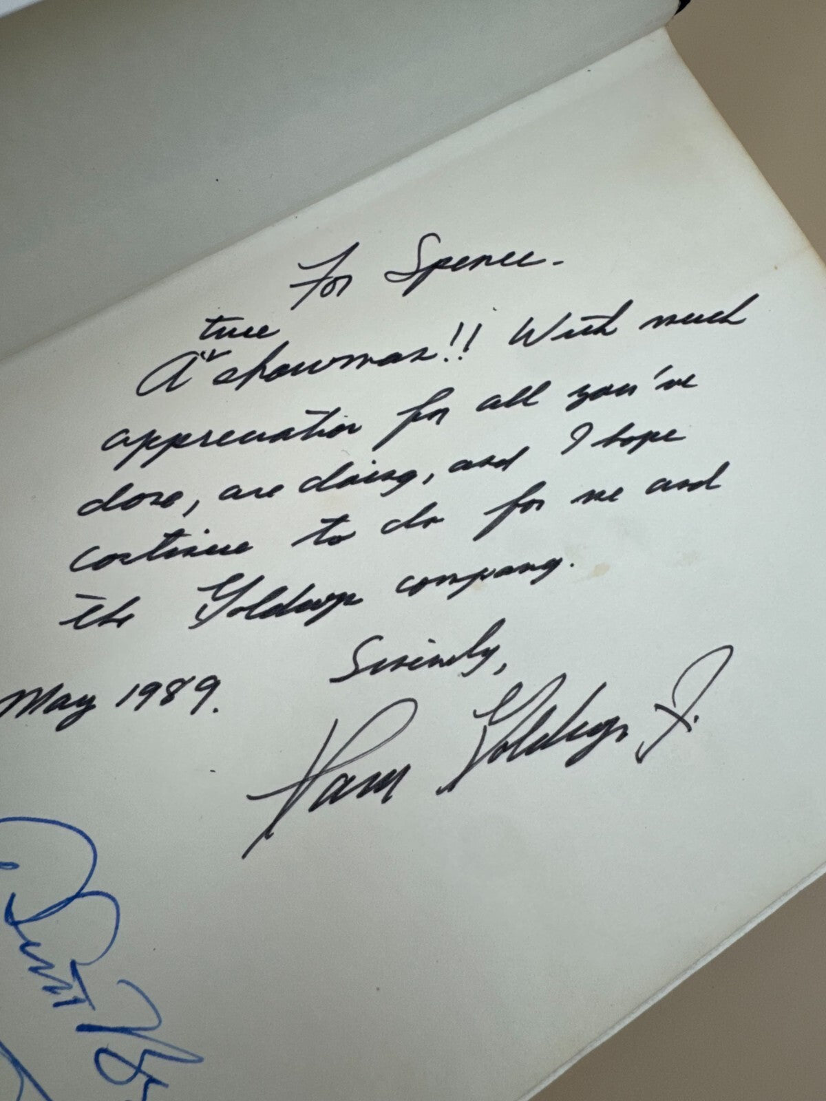 Goldwyn A Biography Signed by A Scott Berg & Samuel Goldwyn - Very Rare Piece NM