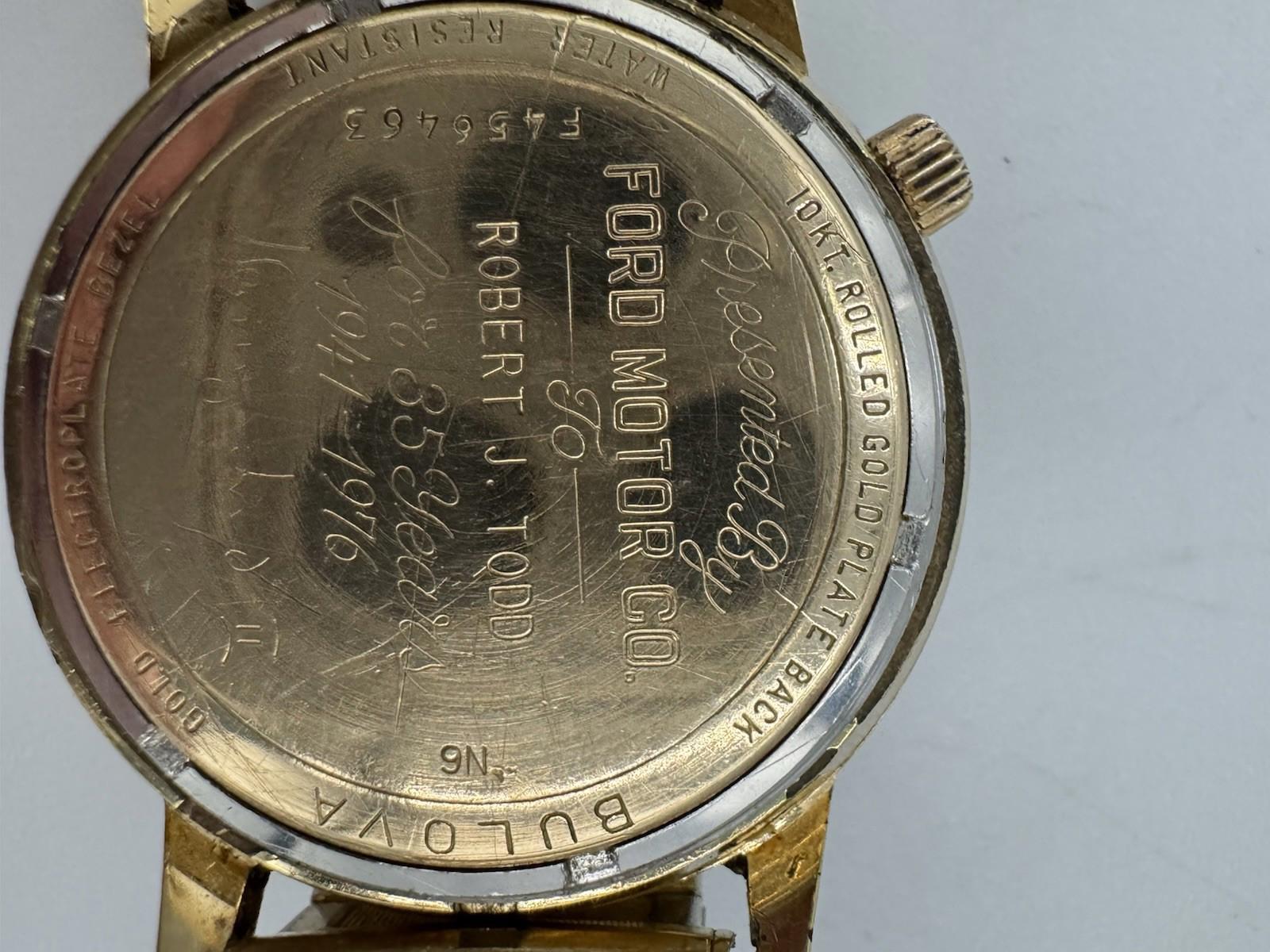 1976 Bulova Accutron Watch Henry Ford II 10kt Gold Bulova