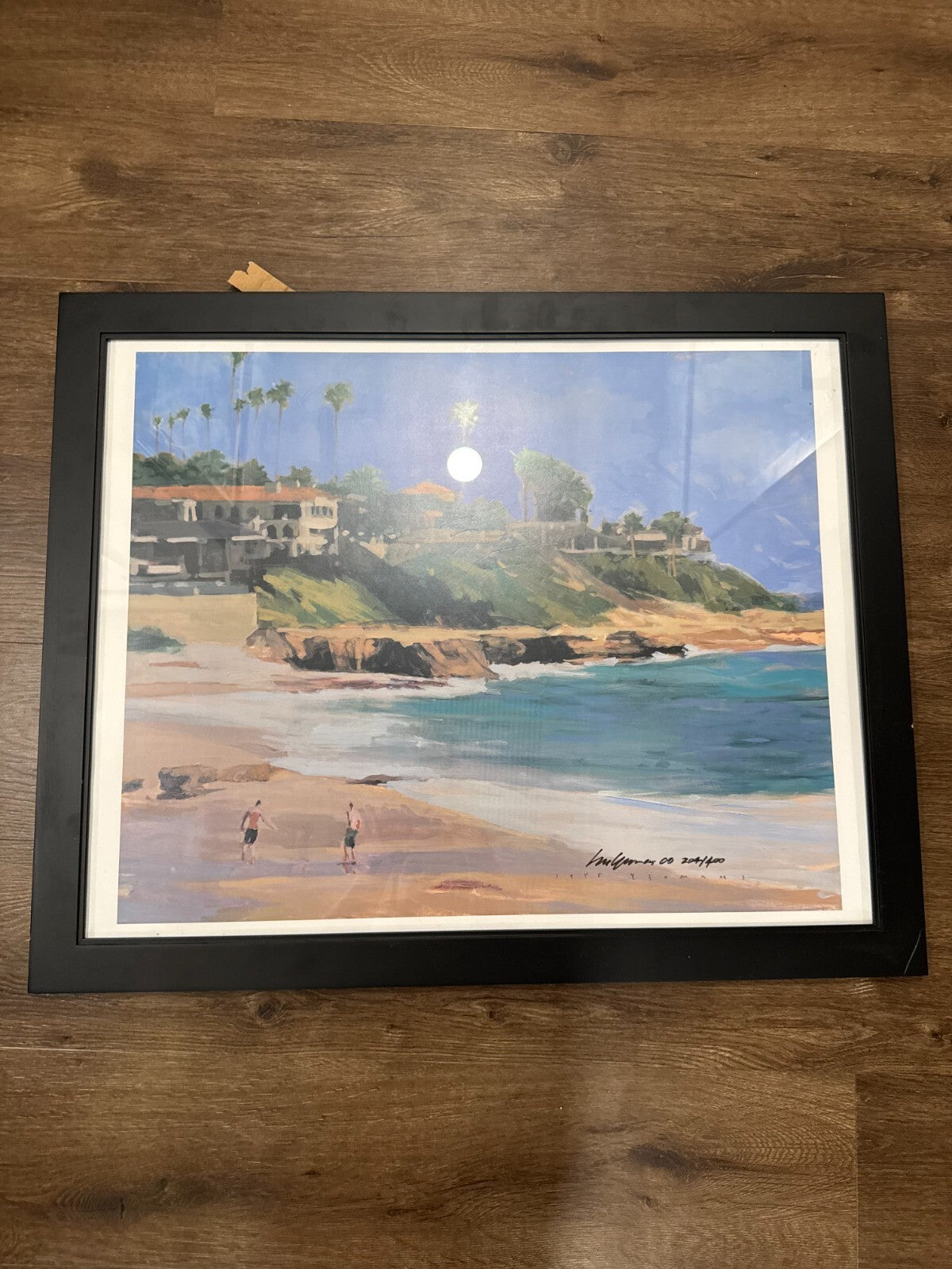 Jeff Yeomans Signed Print 204/400 La Jolla California Beach Framed San Diego Art