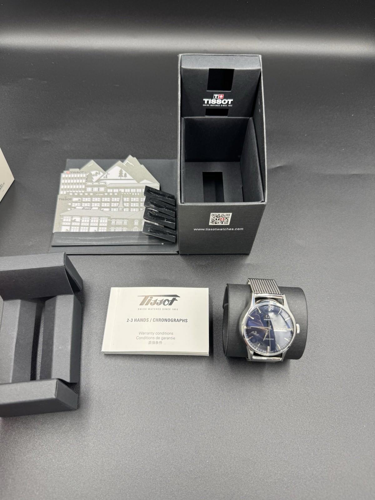 TISSOT HERITAGE VISODATE AUTOMATIC Blue Dial Swiss Made BOX