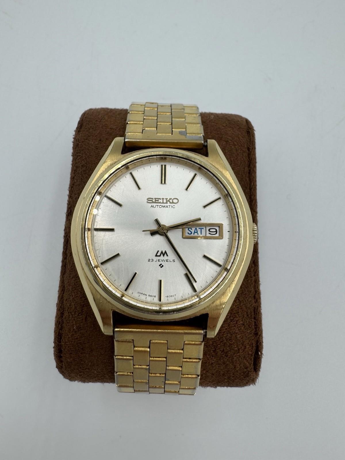 1970s Seiko Lord Matic LM 56068050 Gold Automatic USC Etched