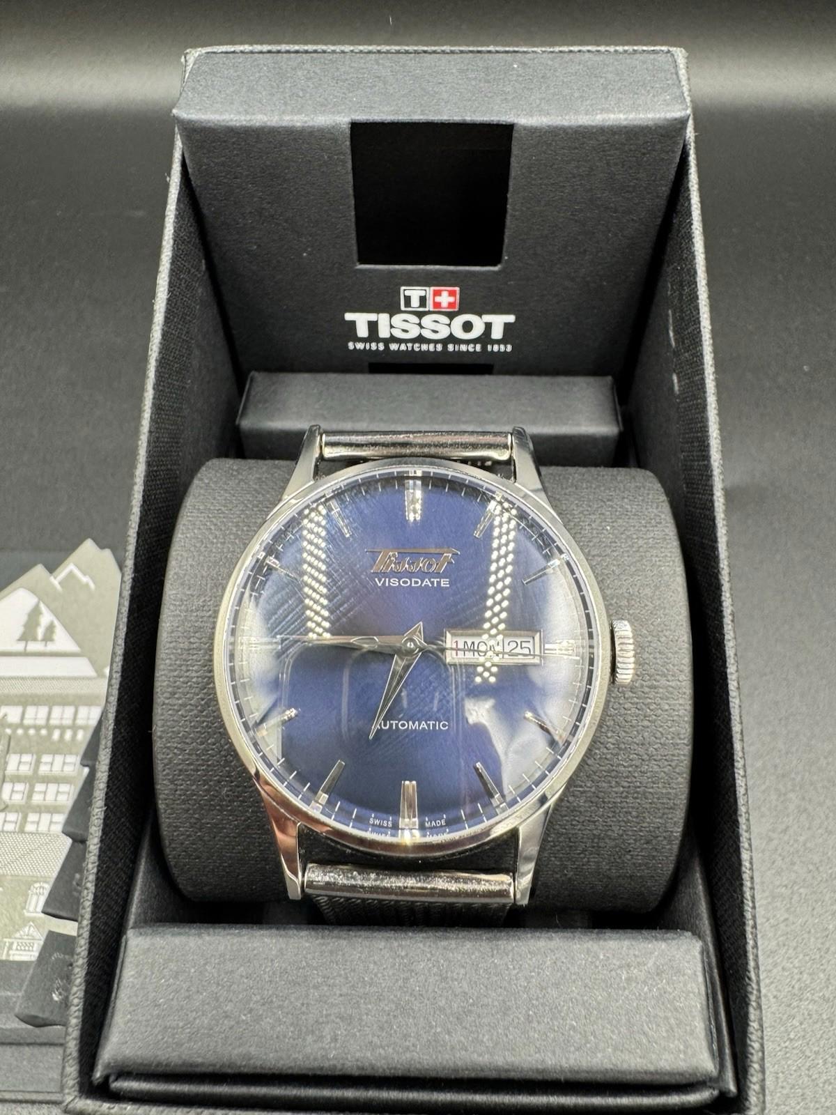 TISSOT HERITAGE VISODATE AUTOMATIC Blue Dial Swiss Made BOX