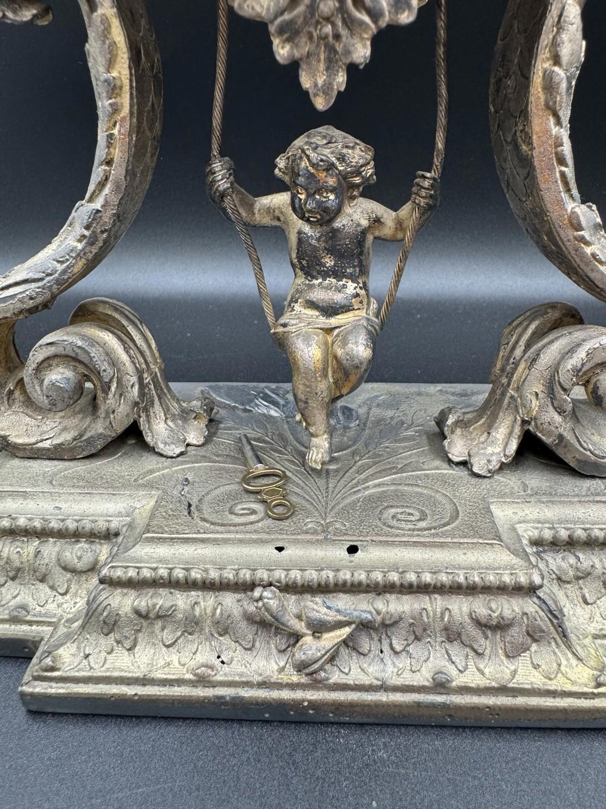 Antique Eugène Farcot Swinging Cherub Mystery Clock French